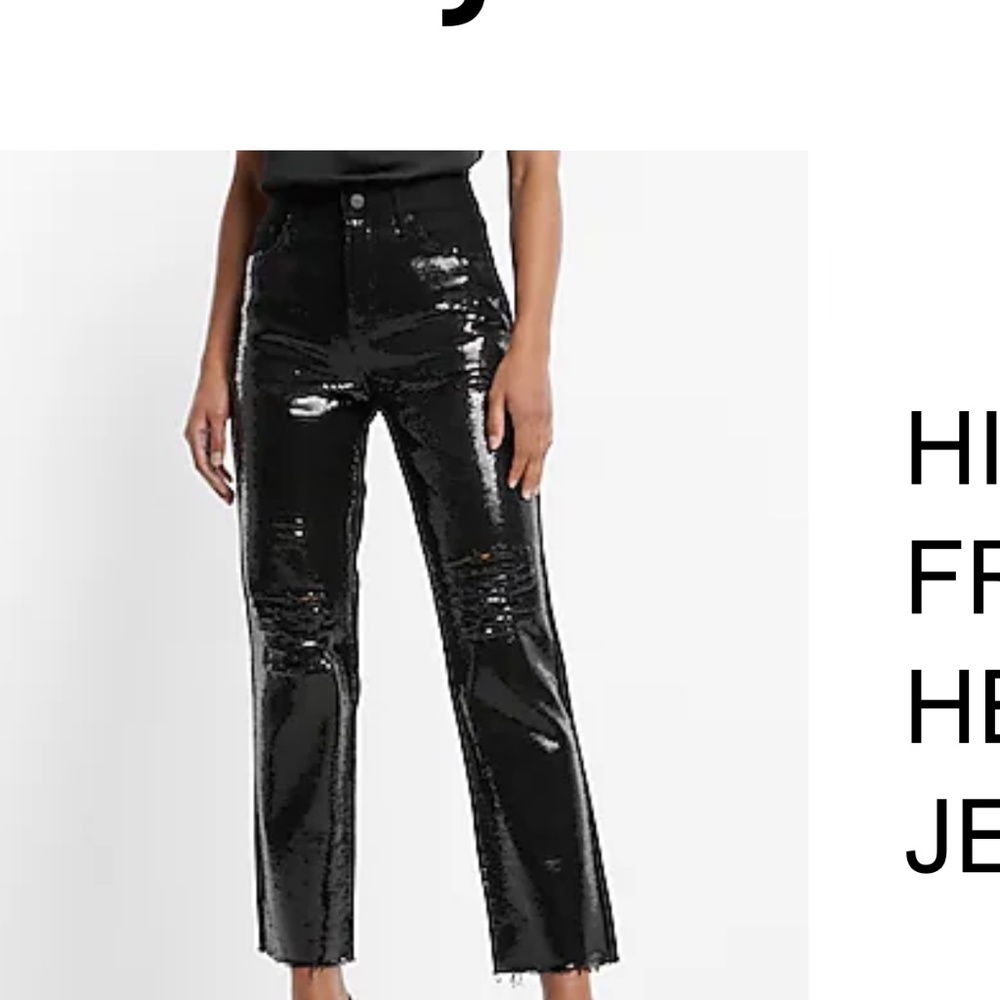 Express -sequin pants  12 SHORT